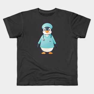 Nurse Penguin Kids T-Shirt